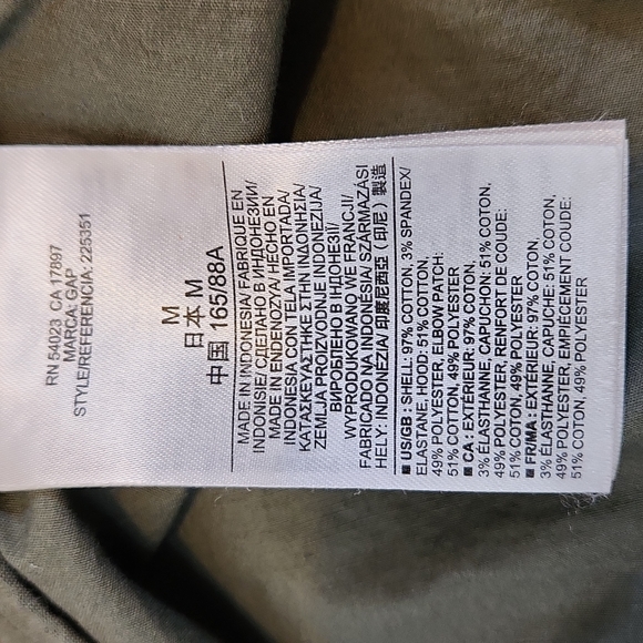 Gap Flight Jacket with hoodie Size M - Picture 17 of 17